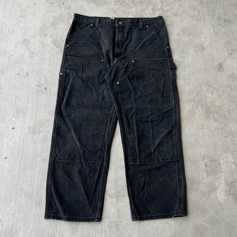 Carhartt black double knee work wear carpenter pants